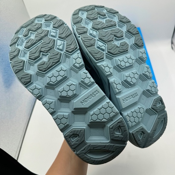 NWT Hoka Clifton Leather Gore-Tex Waterproof Unisex Goblin Stone Blue GBSB shoes - Picture 13 of 15